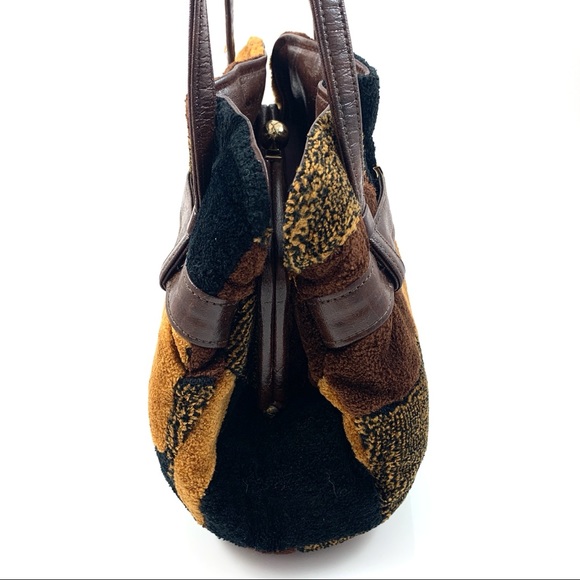 ❌SOLD❌ 1960s carpet patchwork purse by CARA USA - Picture 4 of 8